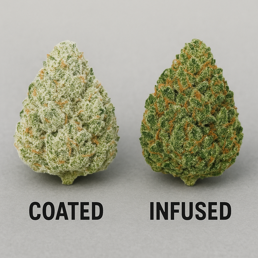 Skillnaden mellan coeated och infused buds