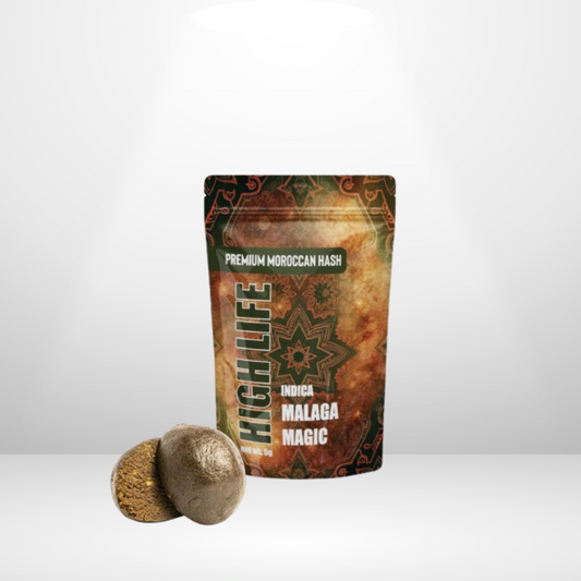 Hero THCA Hash Malaga Magic – Indica 40% i fast konsistens