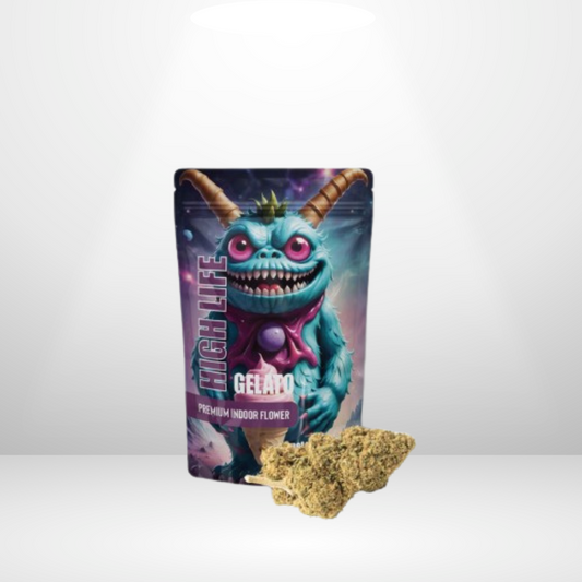 THCA Gelato Sativa Buds i förpackning – 5 gram 40% Hero