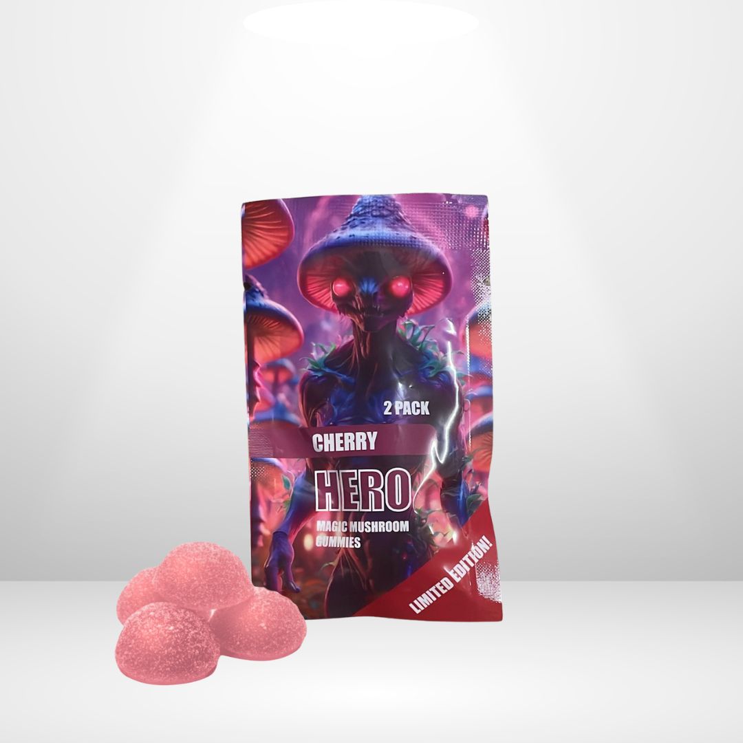Hero Muscimol godis 20mg – Cherry & Lemon smaksatta gummies